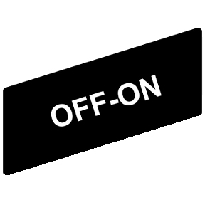 Schneider Electric Marked legend; 8x27mm; "OFF-ON"; black/red; for 30x40mm legend holders